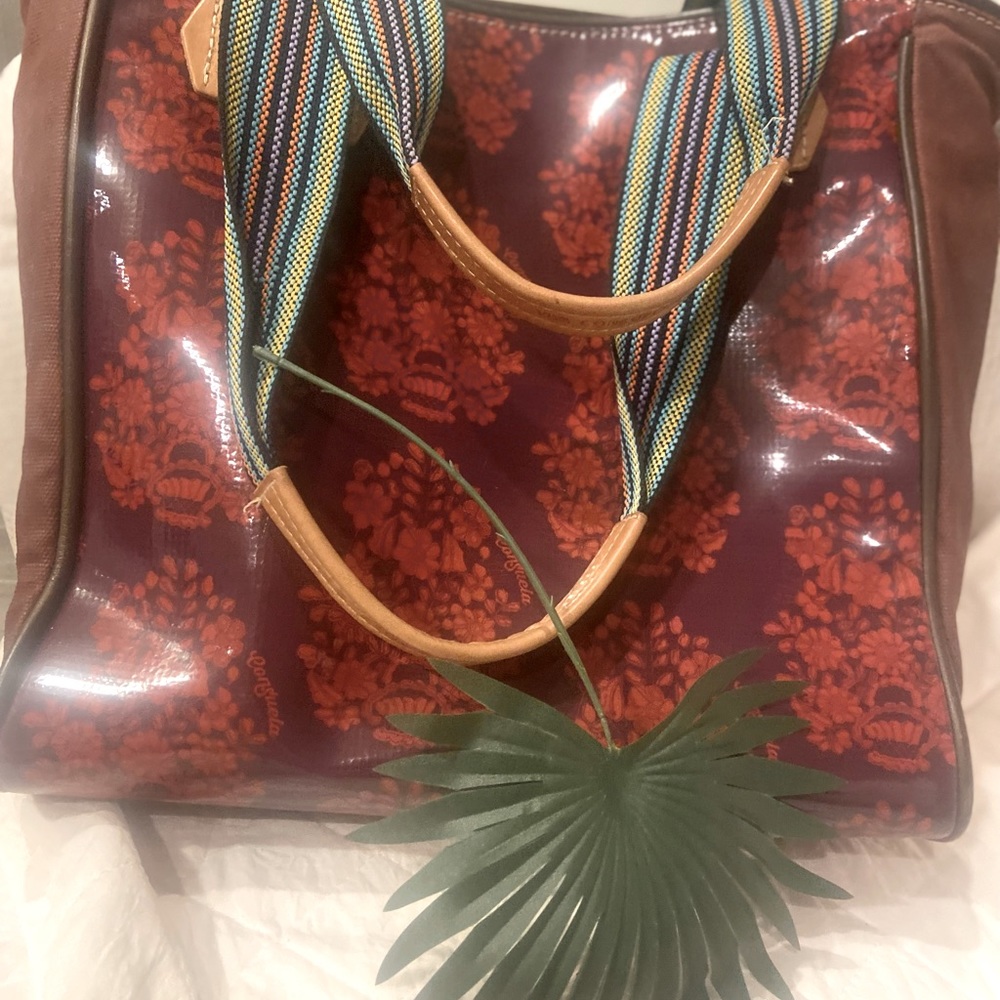 💓💓💓Consuela excellent used condition Maroonand  red with tan leather